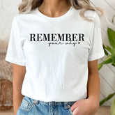 Sandjest Inspirational T-Shirt Remember Your Why Gift for Women Girl Friend